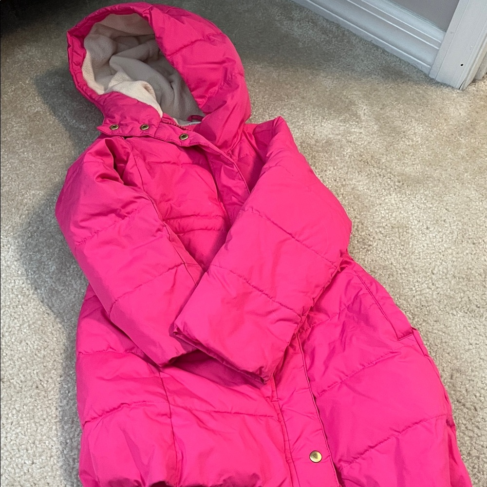 J. Crew Factory Bright Pink Puffer Jacket